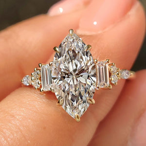 Marquise Cut Engagement Ring in Muse Setting