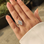 Vintage Marquise Engagement Ring with Milgrain Detailing