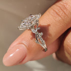 Dutch Marquise Cut Engagement Ring in Nature Inspired Style