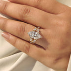 Marquise Diamond Nature Inspired Engagement Ring in Tulip Setting