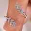 Marquise and Round Wedding Band in Nature Inspired Style