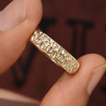 Men's Engagement Ring in Hammer Finish
