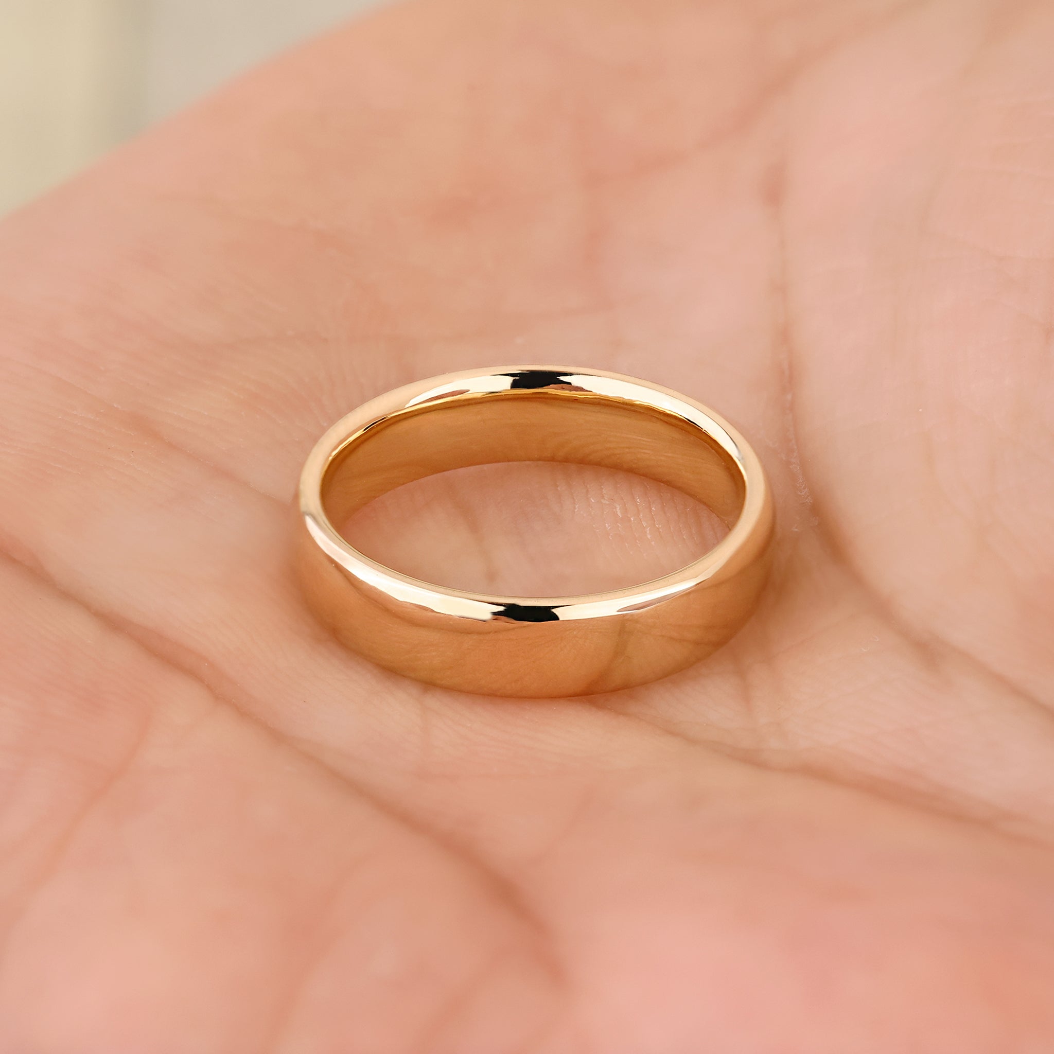 Comfort Fit Plain Mens Wedding Band