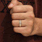 Men's Engagement Ring in Hammer Finish