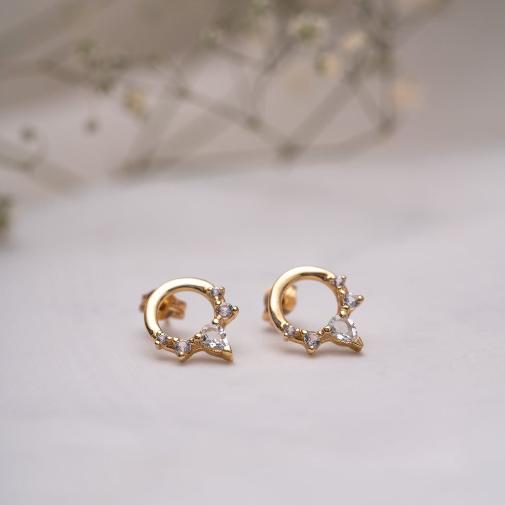 The Merryn Earrings | VS1 D-E Lab Diamonds. 100% Recycled 9k Gold Tiara