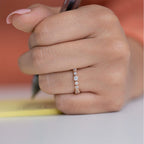 0.20 TCW Round Cut Full Eternity Moissanite Wedding Band