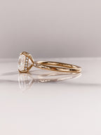 3.0 CT Princess Moissanite Solitaire Hidden Halo Setting Engagement Ring