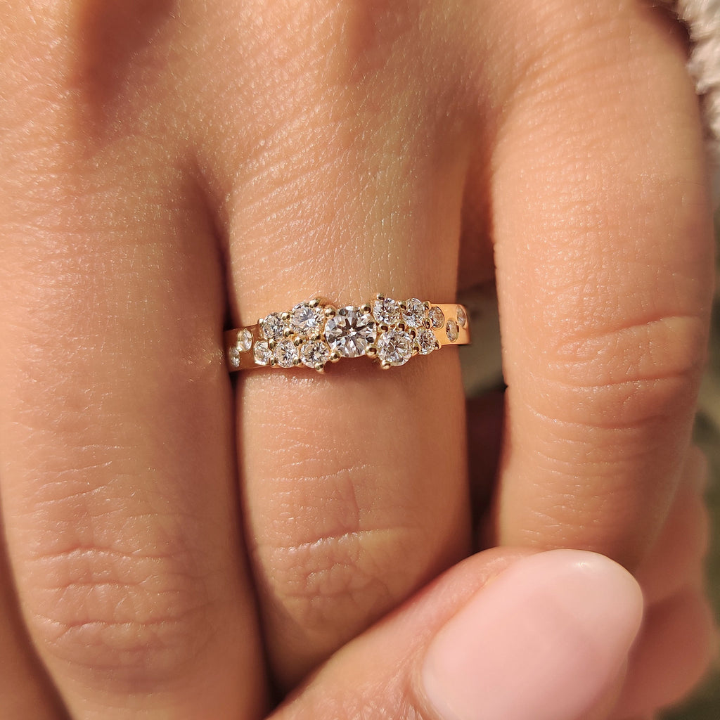 Round Diamond Band in Scattered Setting