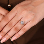 Pear Cut Engagement Ring With Side Stone In Vintage Style