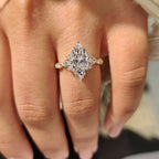 Marquise Cut Ring with Pear and Round Side Stones