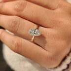 Marquise Cut Ring in Milgrain Details