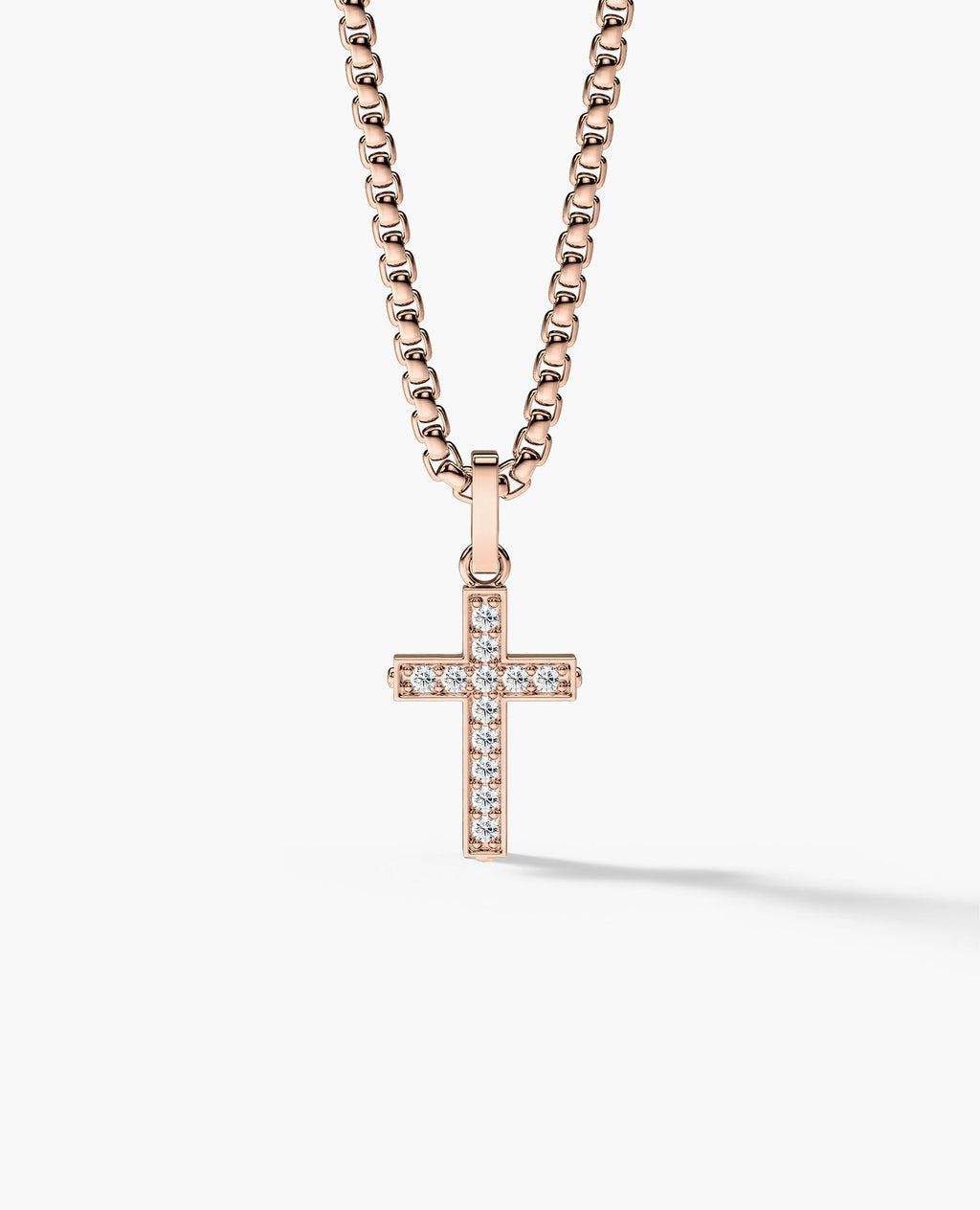 MINI CROSS Gold Pendant with 0.25ct Diamonds