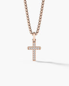 MINI CROSS Gold Pendant with 0.25ct Diamonds