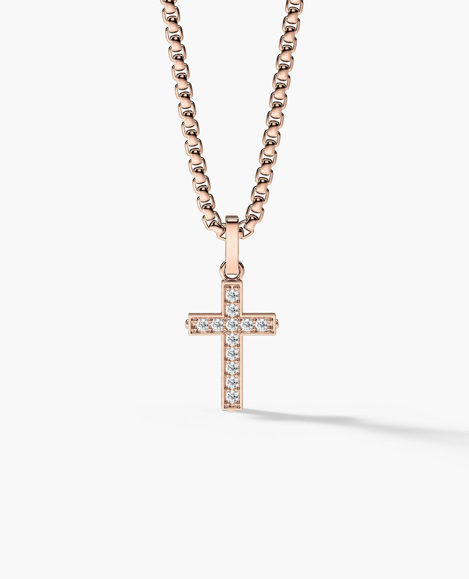 MINI CROSS Gold Pendant with 0.25ct Diamonds