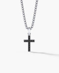 MINI CROSS Gold Pendant with 0.25ct Black Diamonds