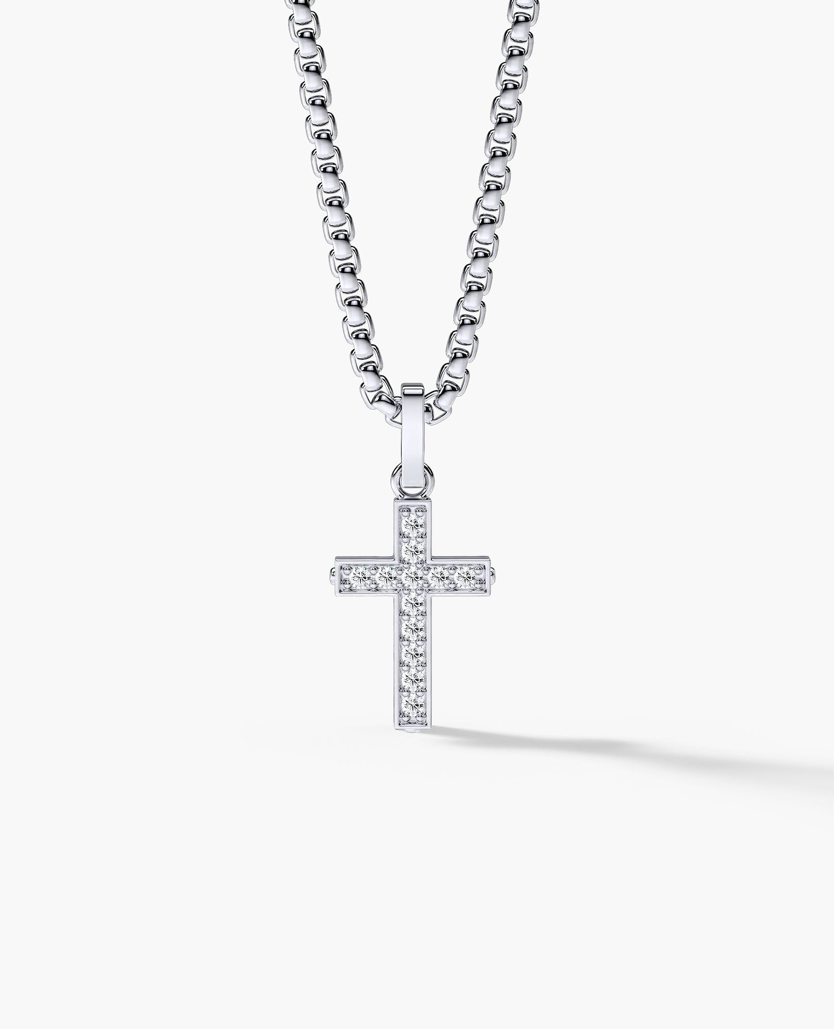 MINI CROSS Gold Pendant with 0.25ct Diamonds