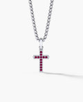 MINI CROSS Gold Pendant with 0.25ct Rubies