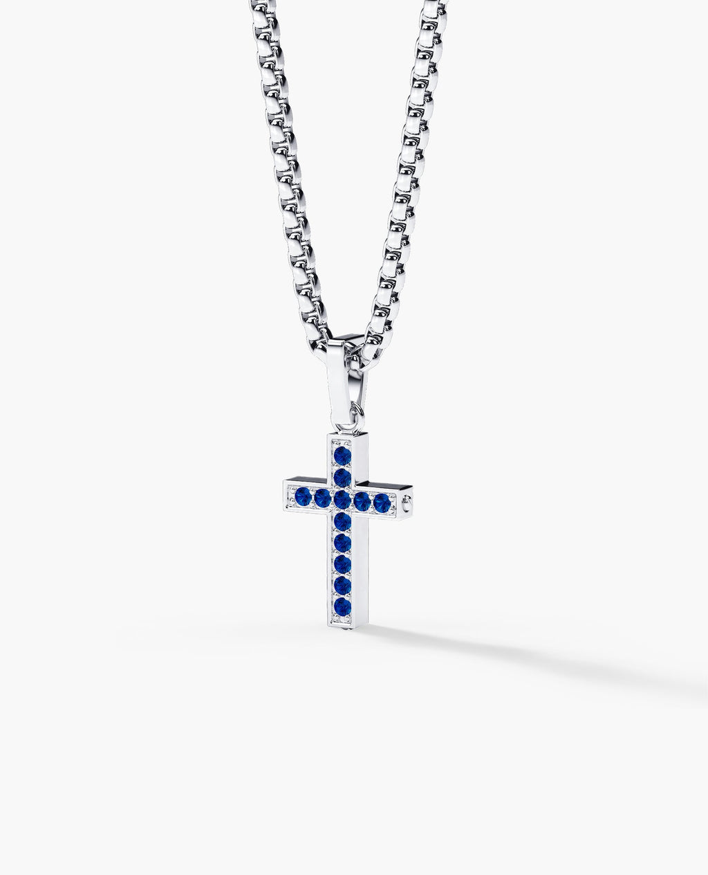 MINI CROSS Gold Pendant with 0.25ct Sapphires