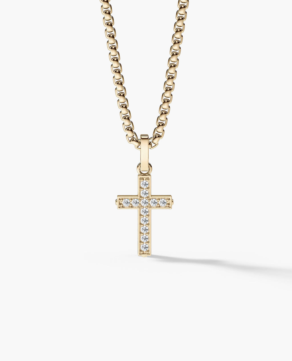 MINI CROSS Gold Pendant with 0.25ct Diamonds