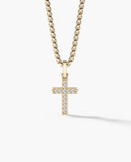 MINI CROSS Gold Pendant with 0.25ct Diamonds