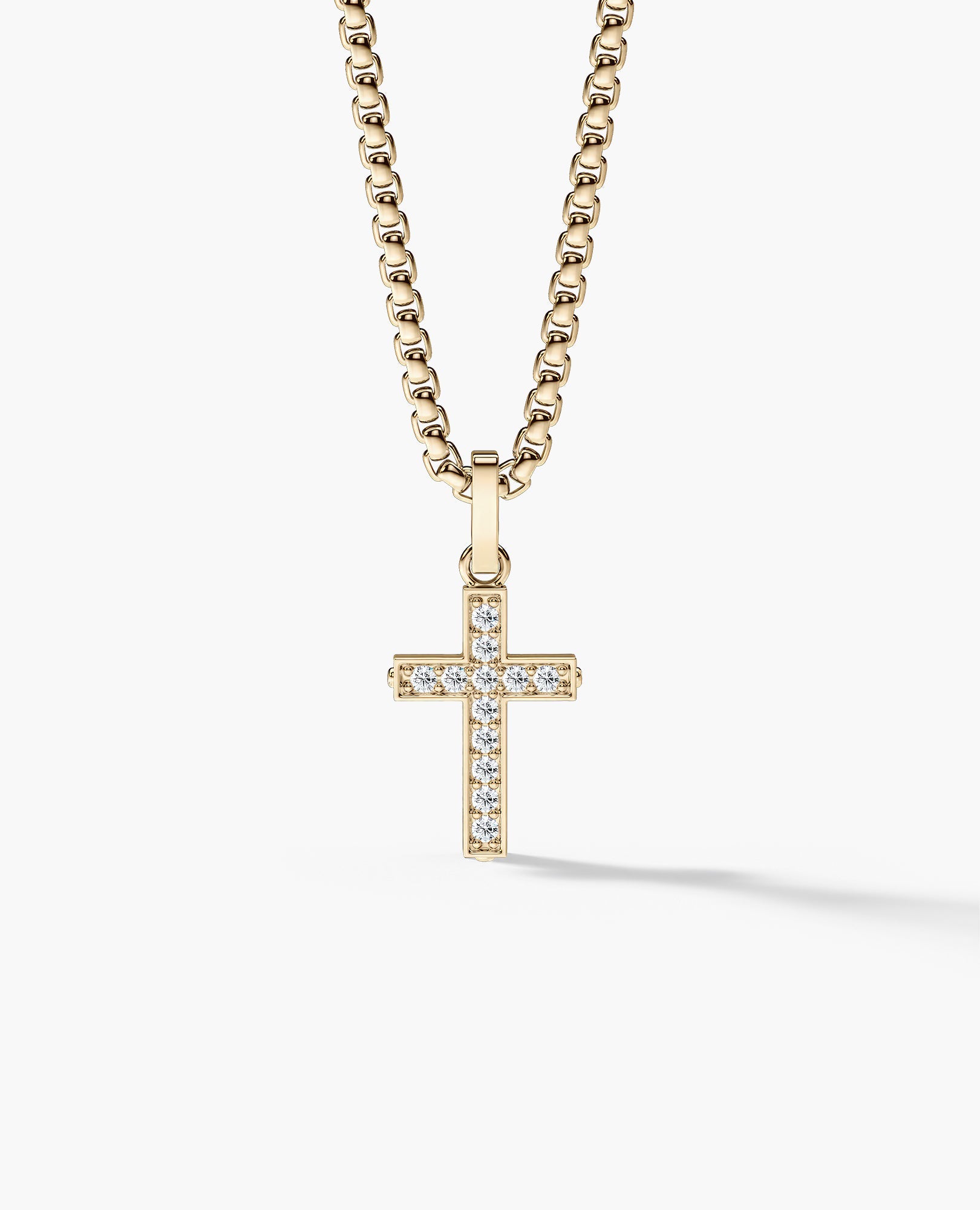 MINI CROSS Gold Pendant with 0.25ct Diamonds