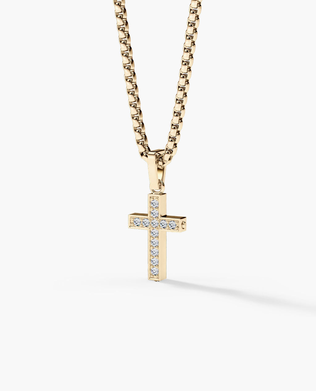 MINI CROSS Gold Pendant with 0.25ct Diamonds