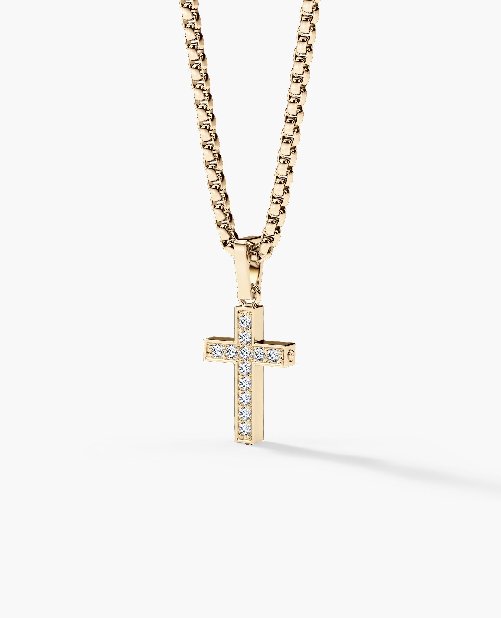MINI CROSS Gold Pendant with 0.25ct Diamonds