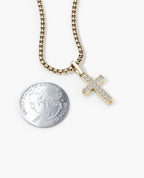 MINI CROSS Gold Pendant with 0.25ct Diamonds