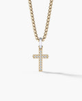 MINI CROSS Two-Tone Gold Pendant with 0.25ct Diamonds