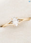 Minimalist 1 ct Oval brilliant lab grown diamond solitaire engagement ring - DisneyValley