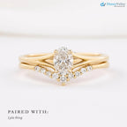 Minimalist 1 ct Oval brilliant lab grown diamond solitaire engagement ring - DisneyValley