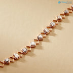 Multi-Shape Lab-Grown Diamond Heart and Emerald shaped bracelet - DisneyValley