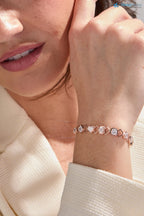 Multi-Shape Lab-Grown Diamond Heart and Emerald shaped bracelet - DisneyValley