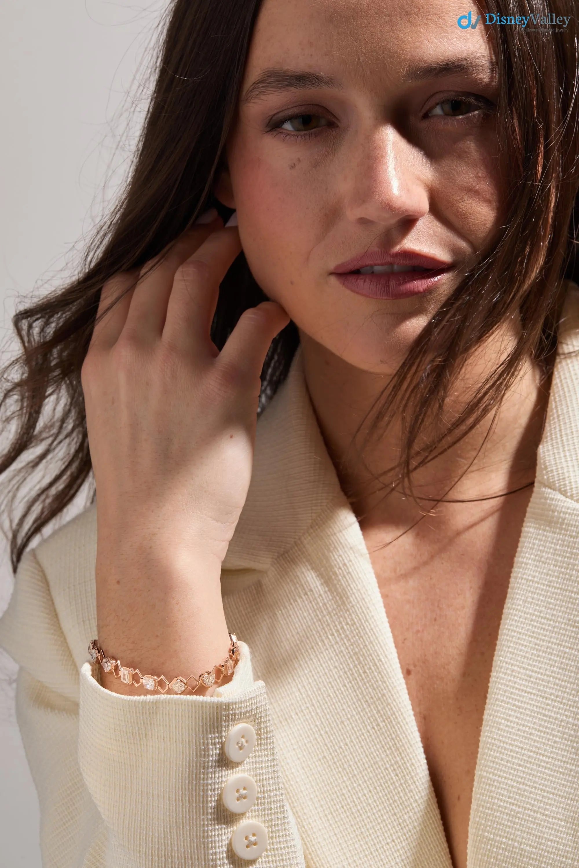 Multi-Shape Lab-Grown Diamond Heart and Emerald shaped bracelet - DisneyValley