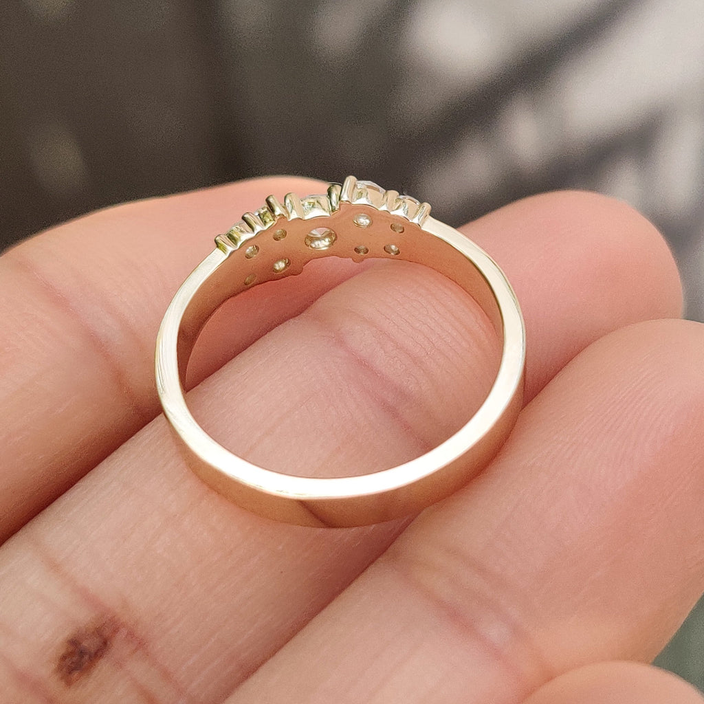 Round Diamond Band in Scattered Setting