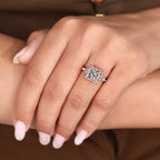 IGI Certified 5 - 7 Carat Princess Cut Diamond Ring in Muse Setting