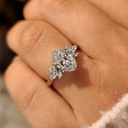 Oval Cut Diamond Ring With Side Stone Style In Muse Setting