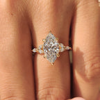 Muse Style Marquise Diamond Ring With Tulip Setting