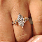 Marquise Engagement Ring in Tulip Setting