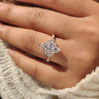 Marquise Cut Ring with Pear and Round Side Stones