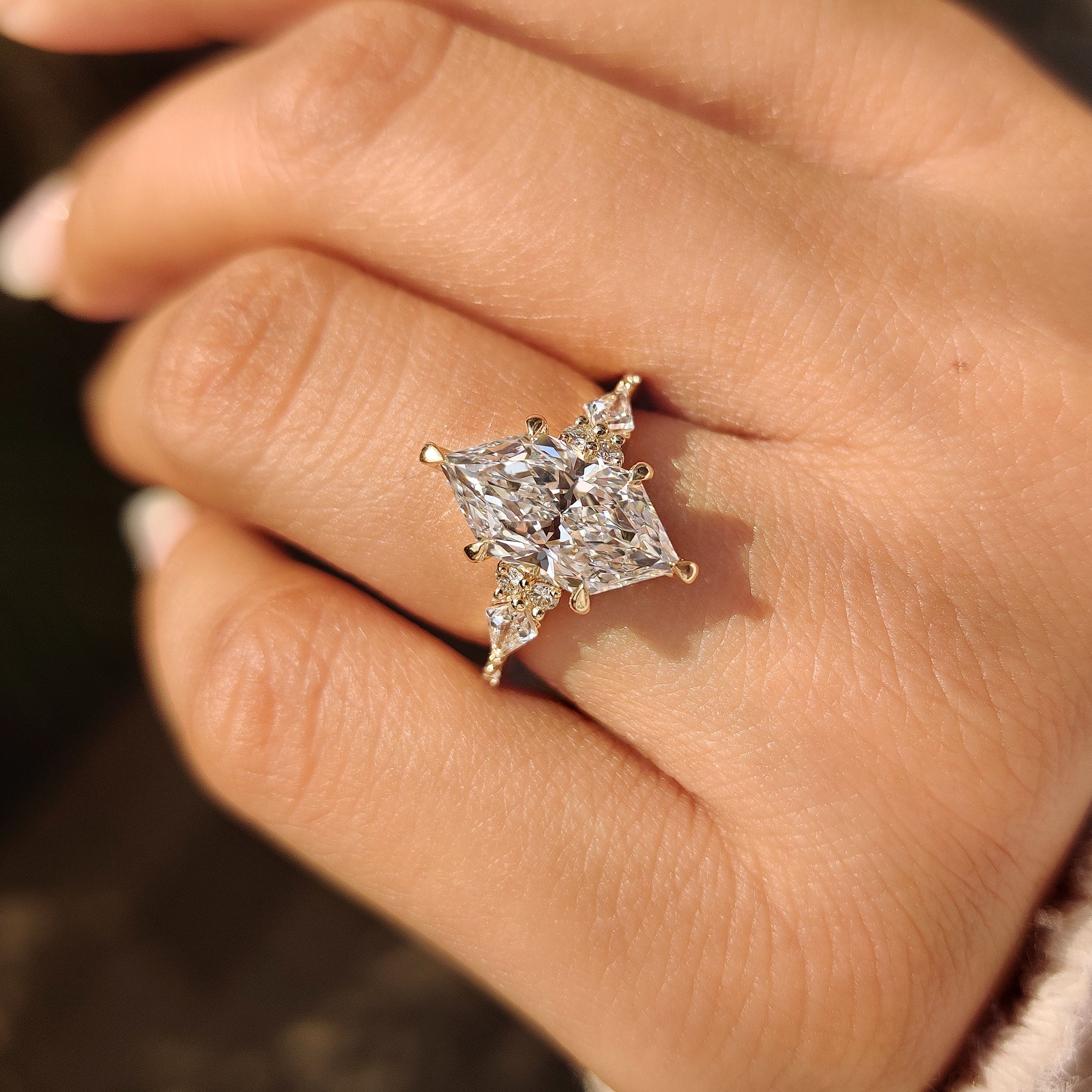 Dutch Marquise Ring with Kite and Round Side Stones Secondary image