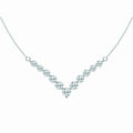 2.15 TCW Round Moissanite Diamond Chevron Style Necklace