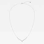 0.16 TCW Round Moissanite Diamond Petite Chevron Necklace