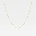 0.38 TCW Round Moissanite Diamond Dangle Necklace