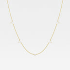 0.38 TCW Round Moissanite Diamond Dangle Necklace
