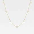 0.63 TCW Round Moissanite Diamond Dangle Necklace