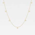 0.63 TCW Round Moissanite Diamond Dangle Necklace