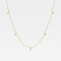 1.0 TCW Pear Moissanite Diamond Dangle Necklace