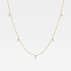 1.0 TCW Pear Moissanite Diamond Dangle Necklace