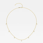 1.0 TCW Pear Moissanite Diamond Dangle Necklace